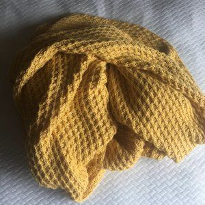 "Target" Yellow Knitted Blanket